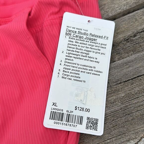 Lululemon Dance Studio Relaxed-Fit Mid-Rise Cargo Jogger Glaze pink‎ XL NWT - Picture 3 of 8